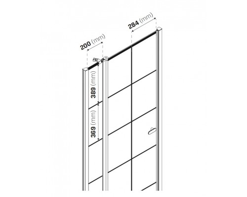 Дверь в нишу NEW TRENDY NEW SOLEO BLACK одинарная L 90x195 D-0279A (черный) Elit-san.ru