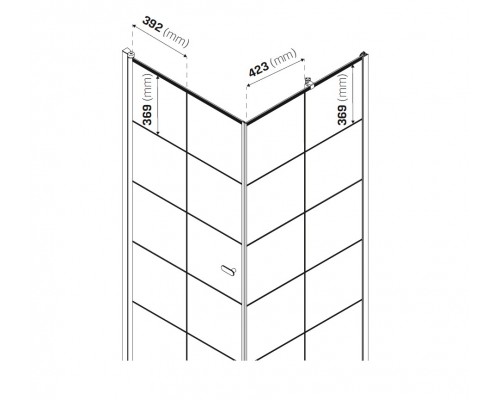 Душевое ограждение NEW TRENDY NEW SOLEO BLACK R 90x90x195 D-0285A/D-0121B (черный) Elit-san.ru