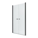 Дверь в нишу NEW TRENDY NEW SOLEO BLACK двойные двери 100x195 D-0216A (черный)