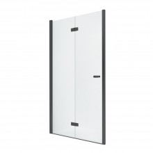Дверь в нишу NEW TRENDY NEW SOLEO BLACK складные L 80x195 D-0221A (черный)