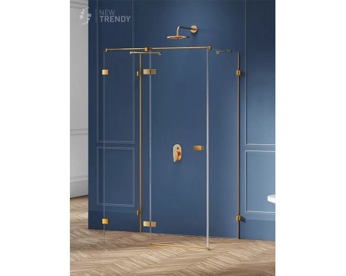 купить Душевое ограждение NEW TRENDY AVEXA GOLD BRUSHED L 100x100x200 EXK-3085 (брашированное золото) в магазине сантехники Elit-san.ru Душевое ограждение NEW TRENDY AVEXA GOLD BRUSHED L 100x100x200 EXK-3085 (брашированное золото) Elit-san.ru