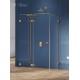 Душевое ограждение NEW TRENDY AVEXA GOLD BRUSHED L 100x100x200 EXK-3085 (брашированное золото) Elit-san.ru