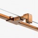 Душевое ограждение NEW TRENDY AVEXA COPPER BRUSHED L 90x90x200 EXK-3613 (брашированная медь) Elit-san.ru