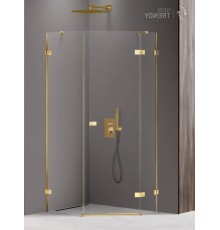 Душевое ограждение NEW TRENDY AVEXA GOLD SHINE R 100x80x200 EXK-3850 (золото)