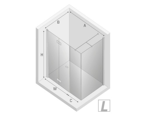 заказать Душевое ограждение NEW TRENDY NEW SOLEO PLUS складные двери L 100x70x195 K-0619 (хром) в магазине сантехники Elit-san.ru Душевое ограждение NEW TRENDY NEW SOLEO PLUS складные двери L 100x70x195 K-0619 (хром) Elit-san.ru