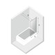 Шторка для ванны NEW TRENDY NEW SOLEO BLACK 50x140 P-0092-WP (черный) Elit-san.ru