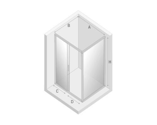 заказать Душевое ограждение NEW TRENDY NEW CORRINA 130x80x195 D-0251A/D-0078B (хром) в магазине сантехники Elit-san.ru Душевое ограждение NEW TRENDY NEW CORRINA 130x80x195 D-0251A/D-0078B (хром) Elit-san.ru
