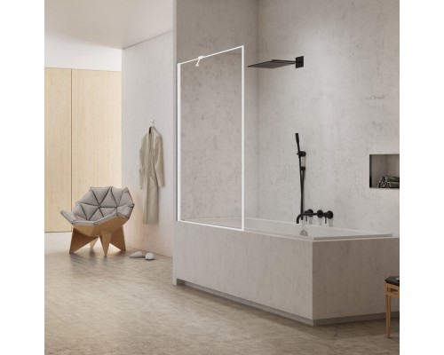 Шторка для ванны NEW TRENDY NEW MODUS WHITE 90x150 EXK-2351 (белый) Elit-san.ru
