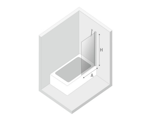 Шторка для ванны NEW TRENDY NEW MODUS WHITE 90x150 EXK-2351 (белый) Elit-san.ru