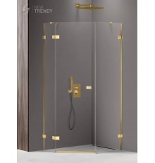 Душевое ограждение NEW TRENDY AVEXA GOLD SHINE L 100x80x200 EXK-3849 (золото)