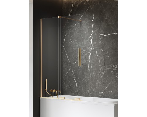 Шторка для ванны NEW TRENDY SMART GOLD BRUSHED 160x150 EXK-7793 (брашированное золото) Шторка для ванны NEW TRENDY SMART GOLD BRUSHED 160x150 EXK-7793 (брашированное золото)
