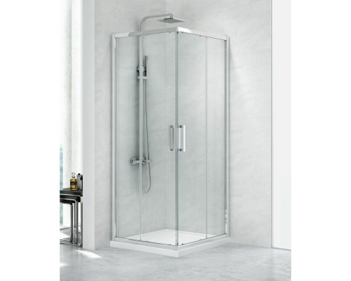 заказать Душевое ограждение NEW TRENDY NEW PRAKTIC 90x90x195 K-0466 (хром) в магазине сантехники Elit-san.ru Душевое ограждение NEW TRENDY NEW PRAKTIC 90x90x195 K-0466 (хром) Elit-san.ru