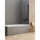 Шторка для ванны NEW TRENDY NEW SOLEO BLACK 100x140 P-0071 (черный) Elit-san.ru