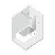 Шторка для ванны NEW TRENDY AVEXA WHITE 100x150 EXK-2965-WP (белый) Elit-san.ru