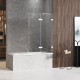Шторка для ванны NEW TRENDY AVEXA WHITE 100x150 EXK-2973 R (белый) Elit-san.ru