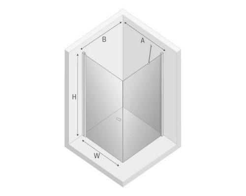 Душевое ограждение NEW TRENDY NEW SOLEO 90x90x195 D-0141A/D-0088B (хром) Elit-san.ru