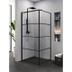 Душевое ограждение NEW TRENDY SUPERIA BLACK 90x90x195 L K-0596 Elit-san.ru