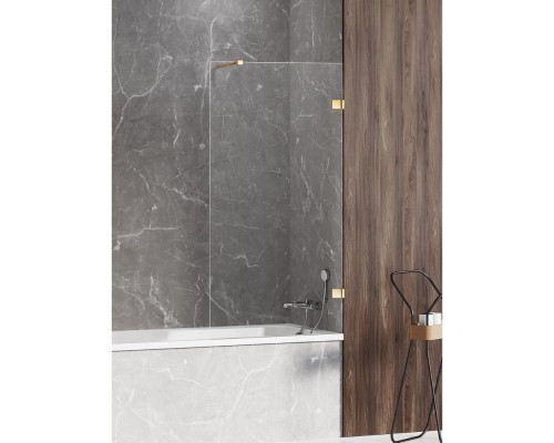 Шторка для ванны NEW TRENDY AVEXA GOLD SHINE 90x150 EXK-2174-WP (золото) Elit-san.ru