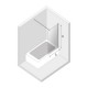 Шторка для ванны NEW TRENDY EVENTA 50x150 EXK-6993-WP (хром) Elit-san.ru