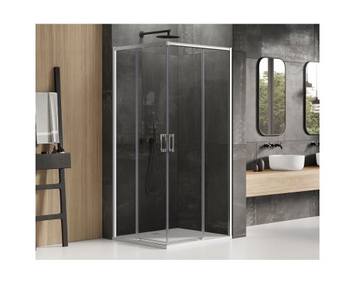 Душевое ограждение NEW TRENDY PRIME 100x100x200 D-0298A/D-0299A (хром) Elit-san.ru