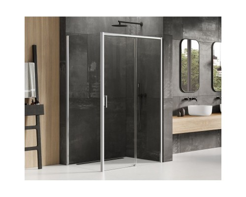 Душевое ограждение NEW TRENDY PRIME 140x80x200 D-0307A/D-0123B (хром) Elit-san.ru