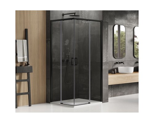 приобрести Душевое ограждение NEW TRENDY PRIME BLACK 110x90x200 D-0318A/D-0315A (черный) в магазине сантехники Elit-san.ru Душевое ограждение NEW TRENDY PRIME BLACK 110x90x200 D-0318A/D-0315A (черный) Elit-san.ru