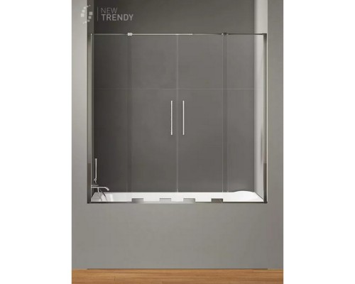 заказать Шторка для ванны NEW TRENDY SMART 130x150 EXK-4103 (хром) в магазине сантехники Elit-san.ru Шторка для ванны NEW TRENDY SMART 130x150 EXK-4103 (хром) Elit-san.ru
