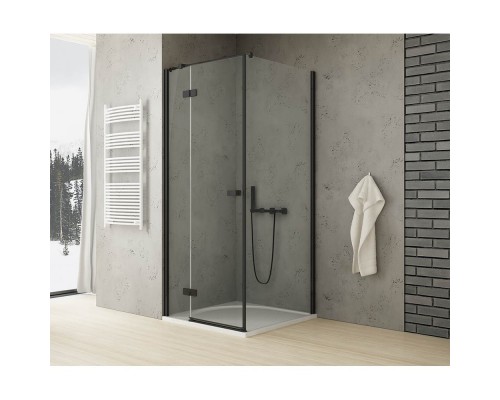 приобрести Душевое ограждение NEW TRENDY REFLEXA BLACK L 80x80x200 EXK-4914 (черный) в магазине сантехники Elit-san.ru Душевое ограждение NEW TRENDY REFLEXA BLACK L 80x80x200 EXK-4914 (черный) Elit-san.ru