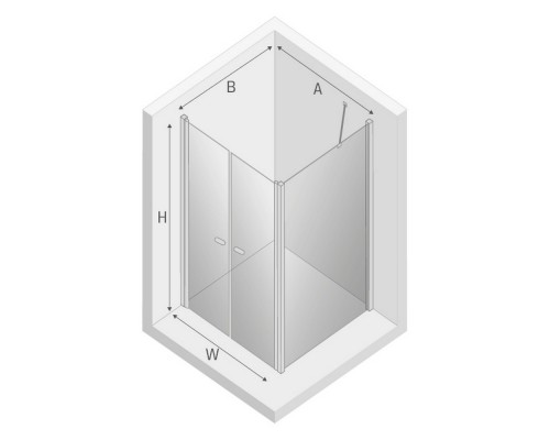 Душевое ограждение NEW TRENDY NEW SOLEO 90x90x195 D-0145A/D-0092B (хром) Elit-san.ru