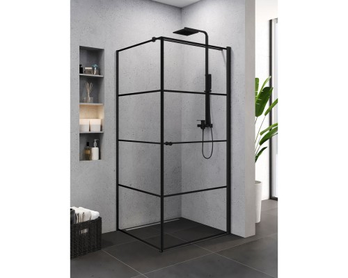 Душевое ограждение NEW TRENDY SUPERIA BLACK 90x90x195 P K-0604 Elit-san.ru