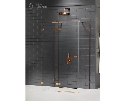 заказать Душевое ограждение NEW TRENDY AVEXA COPPER BRUSHED L 100x100x200 EXK-3705 (брашированная медь) в магазине сантехники Elit-san.ru Душевое ограждение NEW TRENDY AVEXA COPPER BRUSHED L 100x100x200 EXK-3705 (брашированная медь) Elit-san.ru