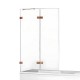 Шторка для ванны NEW TRENDY AVEXA COPPER BRUSHED 130x150 EXK-3814 L (брашированная медь) Elit-san.ru