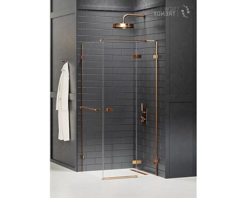 Душевое ограждение NEW TRENDY AVEXA COPPER BRUSHED R 80x110x200 EXK-3639 (брашированная медь) Elit-san.ru