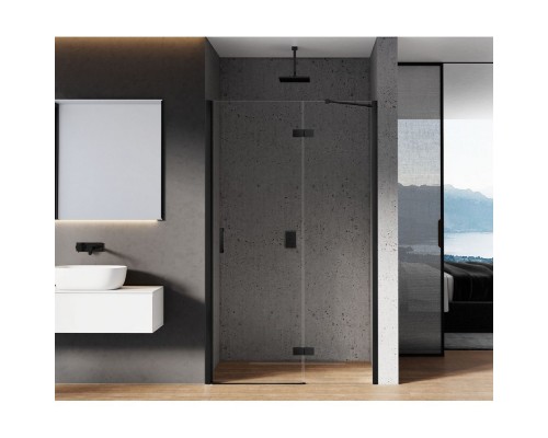 заказать Дверь в нишу NEW TRENDY NEW RENOMA BLACK R 110x195 D-0365A (черный) в магазине сантехники Elit-san.ru Дверь в нишу NEW TRENDY NEW RENOMA BLACK R 110x195 D-0365A (черный) Elit-san.ru