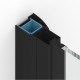 Дверь в нишу NEW TRENDY NEW RENOMA BLACK R 110x195 D-0365A (черный) Elit-san.ru