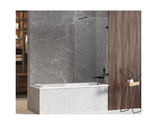 купить Шторка для ванны NEW TRENDY AVEXA BLACK 90x150 EXK-1980-WP (черный) в магазине сантехники Elit-san.ru Шторка для ванны NEW TRENDY AVEXA BLACK 90x150 EXK-1980-WP (черный) Elit-san.ru