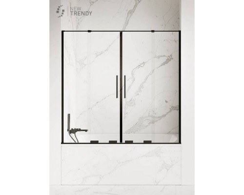 заказать Шторка для ванны NEW TRENDY SMART BLACK 170x150 EXK-4211 (черный) в магазине сантехники Elit-san.ru Шторка для ванны NEW TRENDY SMART BLACK 170x150 EXK-4211 (черный) Elit-san.ru