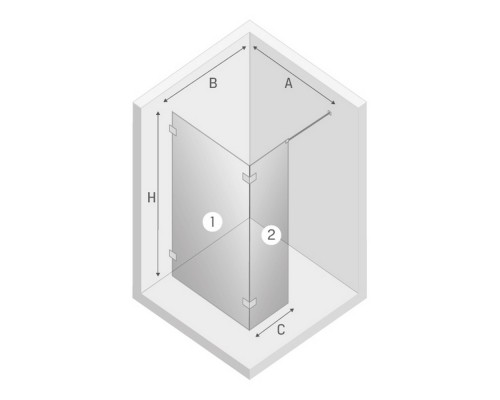 приобрести Душевое ограждение NEW TRENDY EVENTA стенка 1 140x200 EXK-4636 (хром) в магазине сантехники Elit-san.ru Душевое ограждение NEW TRENDY EVENTA стенка 1 140x200 EXK-4636 (хром) Elit-san.ru