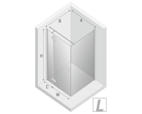 заказать Душевое ограждение NEW TRENDY REFLEXA L 120x120x200 EXK-5160 (хром) в магазине сантехники Elit-san.ru Душевое ограждение NEW TRENDY REFLEXA L 120x120x200 EXK-5160 (хром) Elit-san.ru