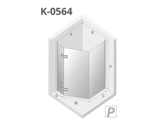 приобрести Душевое ограждение NEW TRENDY NEW AZURA R 100x80x195 K-0564 (хром) в магазине сантехники Elit-san.ru Душевое ограждение NEW TRENDY NEW AZURA R 100x80x195 K-0564 (хром) Elit-san.ru
