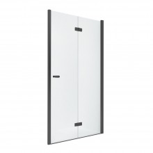Дверь в нишу NEW TRENDY NEW SOLEO BLACK складные R 90x195 D-0224A (черный)