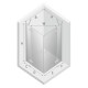 Душевое ограждение NEW TRENDY REFLEXA BLACK 120x110x200 EXK-4995 (черный) Elit-san.ru