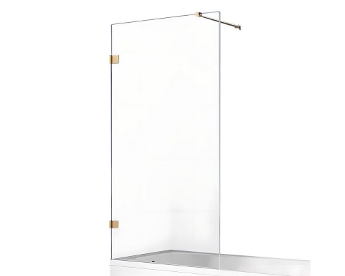 Шторка для ванны NEW TRENDY AVEXA GOLD BRUSHED 90x150 EXK-2008-WP (брашированное золото) Elit-san.ru