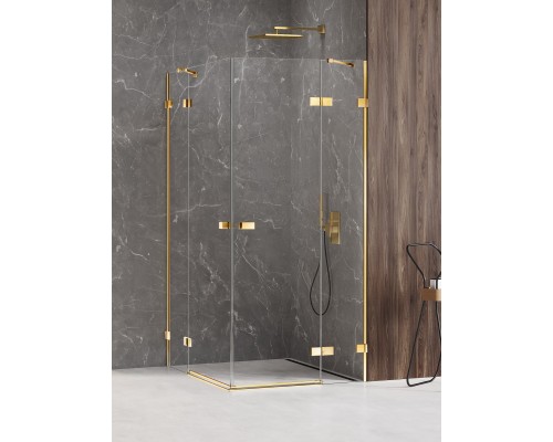 Душевое ограждение NEW TRENDY AVEXA GOLD SHINE 100x100x200 EXK-1702 (золото) Elit-san.ru