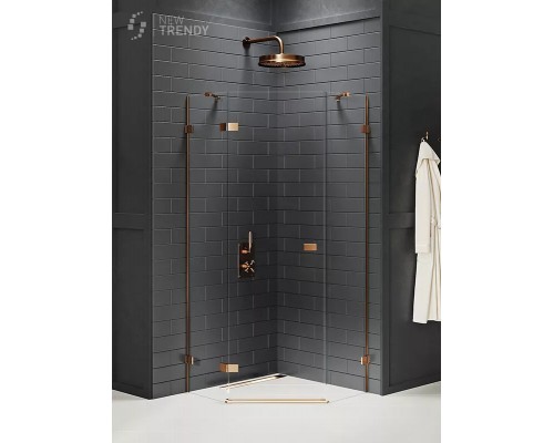 Душевое ограждение NEW TRENDY AVEXA COPPER BRUSHED L 90x90x200 EXK-3820 (брашированная медь) Elit-san.ru