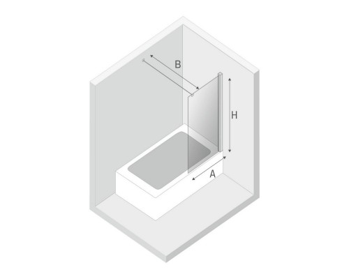 Шторка для ванны NEW TRENDY NEW MODUS WHITE 60x150 EXK-2336-WP (белый) Elit-san.ru