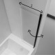 Шторка для ванны NEW TRENDY NEW SOLEO BLACK 80x140 P-0070 (черный) Elit-san.ru