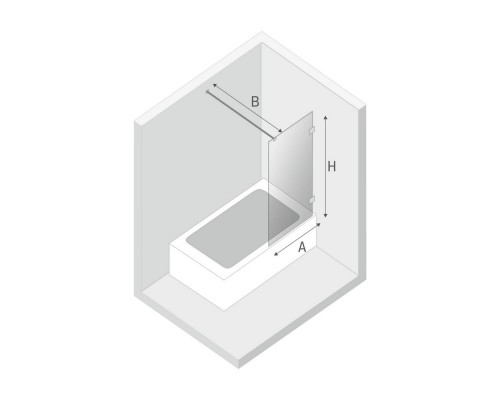 Шторка для ванны NEW TRENDY AVEXA WHITE 50x150 EXK-2960-WP (белый) Elit-san.ru