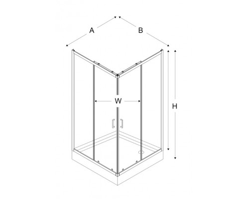 Душевое ограждение NEW TRENDY SUVIA с поддоном 90x90x201 ZS-0004 (хром) Elit-san.ru