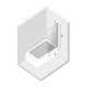 Шторка для ванны NEW TRENDY EVENTA 50x150 EXK-6993 (хром) Elit-san.ru